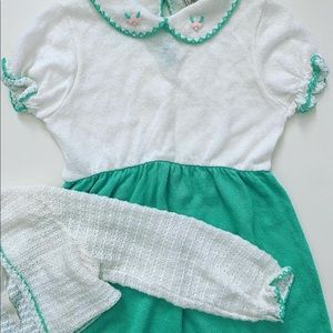 Vintage toddler dress and matching sweater